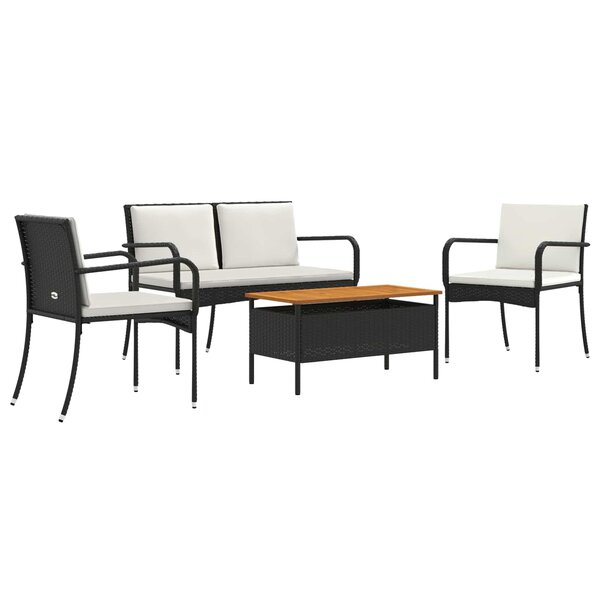 vidaXL Ensemble de jardin avec coussin acier