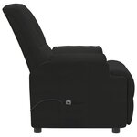 vidaXL Fauteuil inclinable Noir Similicuir daim
