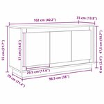 vidaXL Buffet Chêne noir 102 x 35 x 55 cm Bois d'ingénierie