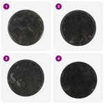 vidaXL Dessus de table Noir Ø40x2 5 cm Marbre