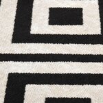 Vidaxl tapis à tissage plat d'extérieur 115x170 cm noir et beige