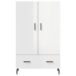 vidaXL Buffet haut blanc brillant 69 5x31x115 cm bois d'ingénierie