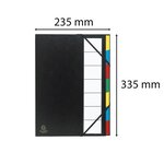 Trieur Rigide Ordonator Dos Extensible 7 Compartiments Noir - Noir - X 6 - Exacompta
