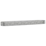 vidaXL Lit surélevé de jardin Acier enduit de poudre Argenté