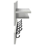 vidaXL Porte-manteau mural avec étagère Gris béton 90 x 15 x 36 cm