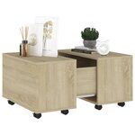 vidaXL Table basse chêne sonoma 60x60x38 cm bois d'ingénierie