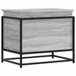 vidaXL Boîte de rangement avec couvercle sonoma gris bois d'ingénierie