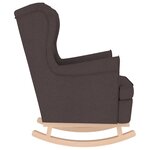 vidaXL Chaise à bascule marron foncé 74x90x102 cm tissu