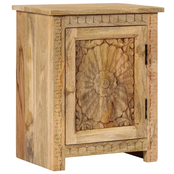 vidaXL Table de chevet Bois de manguier massif 40x30x50 cm