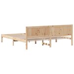 vidaXL Cadre de lit Marron 200 x 200 cm Bois de pin massif