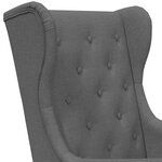 vidaXL Fauteuil Gris foncé Tissu
