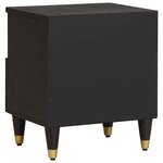 vidaXL Cabinet de chevet avec tiroir 2 Pièces Noir 40 x 33 x 46 cm