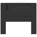 vidaXL Tête de lit Noir 120 x 16 5 x 103 5 cm Bois d'ingénierie