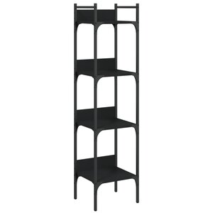 vidaXL Bibliothèque à 4 niveaux noir 35x30x138 5 cm bois d'ingénierie