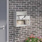 vidaXL Boîte de dépôt de colis Noir 44 x 35 x 59 cm Acier inoxydable