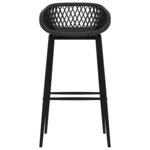 vidaXL Chaises de bar lot de 2 noir