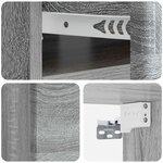 vidaXL Cabinet de chevet mural Sonoma gris 49 x 34 5 x 20 cm