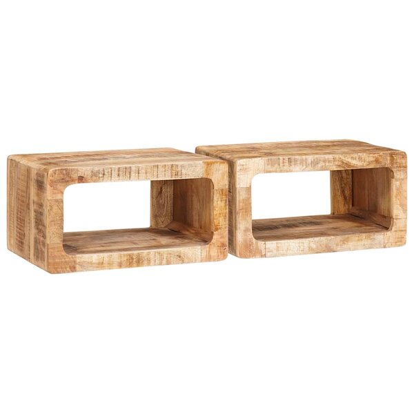 vidaXL Tables de chevet 45 x 30 x 24 cm bois de manguier massif