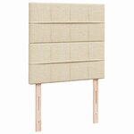 vidaXL Sommier à lattes de lit avec matelas Crème 80x200 cm Tissu