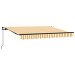vidaXL Auvent rétractable Jaune 250 x 200 cm tissu