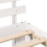 vidaXL Cadre de lit en bois de pin blanc Blanc Bois massif 90 x 200 cm