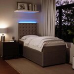 vidaXL Sommier à lattes de lit et matelas Gris clair 80x200 cm Velours
