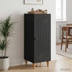 vidaXL Buffet Noir 33 x 34 5 x 90 cm Bois d'ingénierie