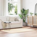 vidaXL Tapis Shaggy à poils longs NAVARRA crème 120x170 cm polyester