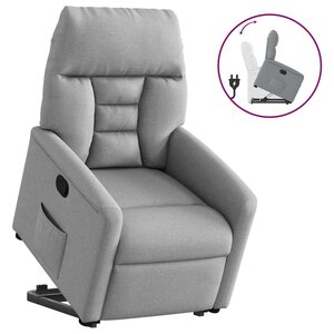 vidaXL Fauteuil inclinable Gris clair Tissu
