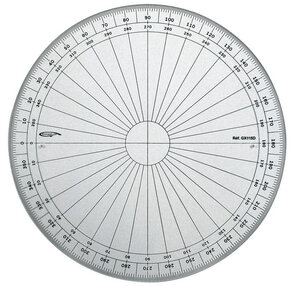 Rapporteur cercle entier degrés Ø 15 cm