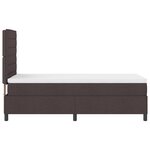 vidaXL Lit à ressorts avec matelas et LED  marron foncé  90 x 200 cm  tissu