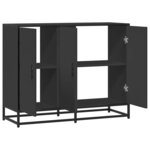 vidaXL Buffet noir 94x35x76 cm bois d’ingénierie