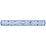 règle plate Triple décimètre Geometric en plastique transparent 30 cm à poignée MAPED