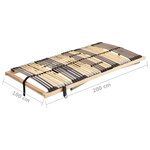 vidaXL Sommier à lattes électrique sans matelas avec 7 zones 100x200cm