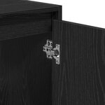 Meuble de Salle de Bain vidaXL avec Miroir Chêne Noir 60x33x61cm en Bois d'ingénierie