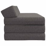 vidaXL Canapé-lit pliable Gris clair 120 x 60 x 49 cm Tissu