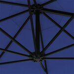 vidaXL Parasol mural avec mât métallique 300 cm Bleu
