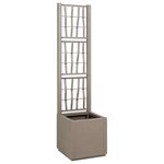vidaXL Cache-pot de jardin Gris 36 x 36 x 140 cm Polypropylène