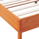 vidaXL Cadre de lit sans matelas cire marron 90x190 cm bois pin massif
