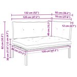vidaXL Unité de canapé d'angle Acacia Clair et Gris Foncé