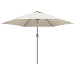 vidaXL Tissu de remplacement pour parasol d'extérieur Blanc 300 cm