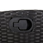 vidaXL Ensemble à manger de jardin avec coussins 3 Pièces Noir
