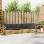 vidaXL Ensemble de canapés d'extérieur 6 Pièces Blanc et anthracite