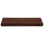 vidaXL Tapis d'escalier 20 pièces 65 x 21 x 4 cm Marron Bord rectangulaire