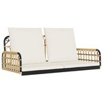 vidaXL Balancelle avec coussins 105x58x38 cm résine tressée et acier