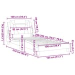 vidaXL Cadre de lit Viana sans matelas noir 100x203 cm similicuir