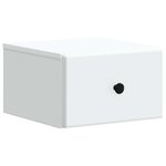 vidaXL Cabinet de chevet mural avec tiroir Blanc 34 5 x 33 x 20 cm
