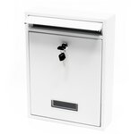 Boite aux lettres murale Courrier Blanc 21 5 x 9 x 32 cm