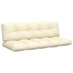 vidaXL Coussins de palette lot de 2 crème tissu