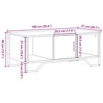 vidaXL Table basse chêne sonoma 100x51x40 cm bois d'ingénierie